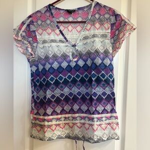 O’Neill geometric pattern blouse. Size M.